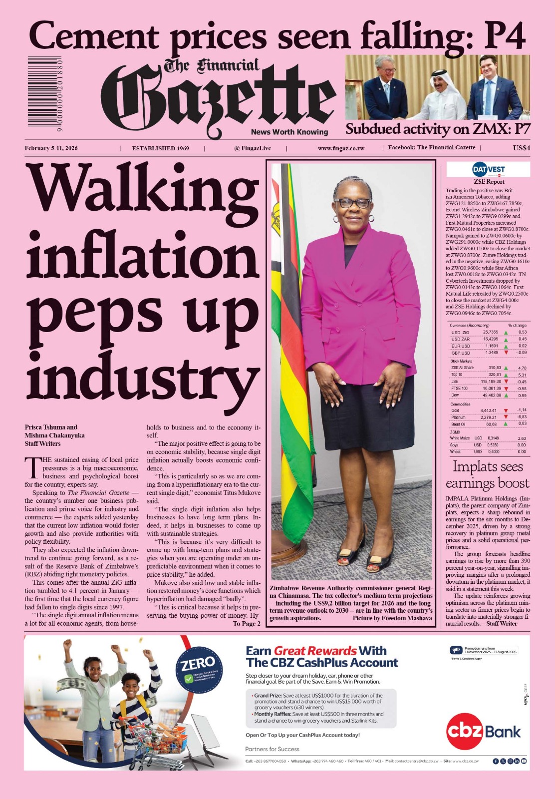 Thursday 5 February 2026